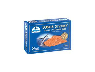 Porce z filetů z divokého lososa